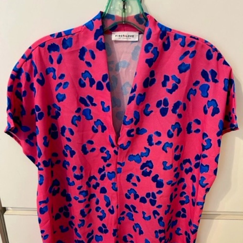 Leopard Print Drop Shoulder Top